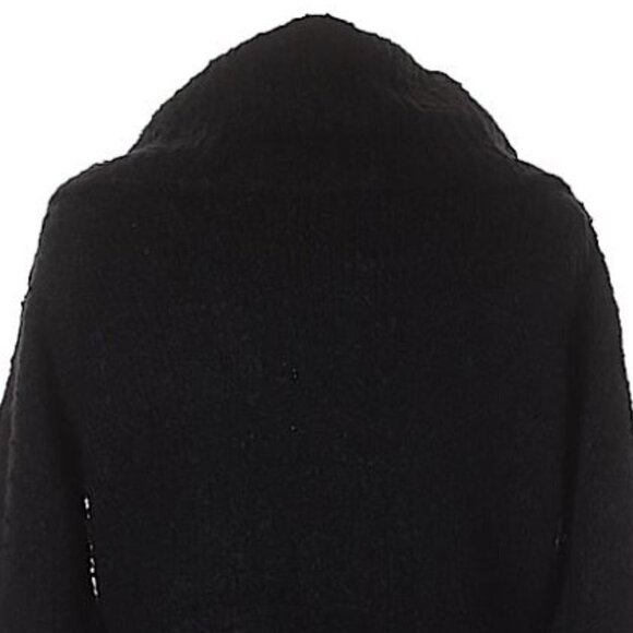 NEW Francesca's Alya Black Hooded Pullover Teddy Textured Sweater Size Small - Picture 4 of 8